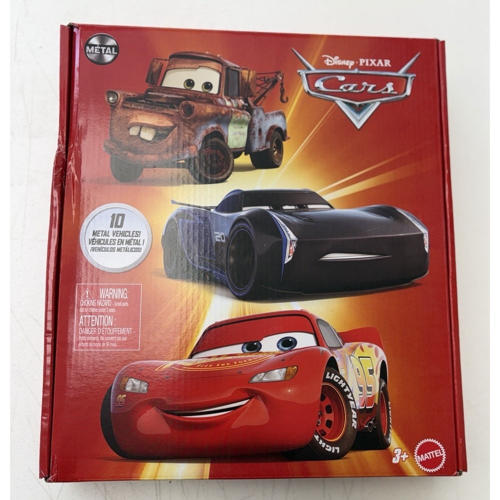 Disney Pixar Cars 10 Metal Vehicles NIB Mattel McQueen Mater Storm Sm Bx Dmg